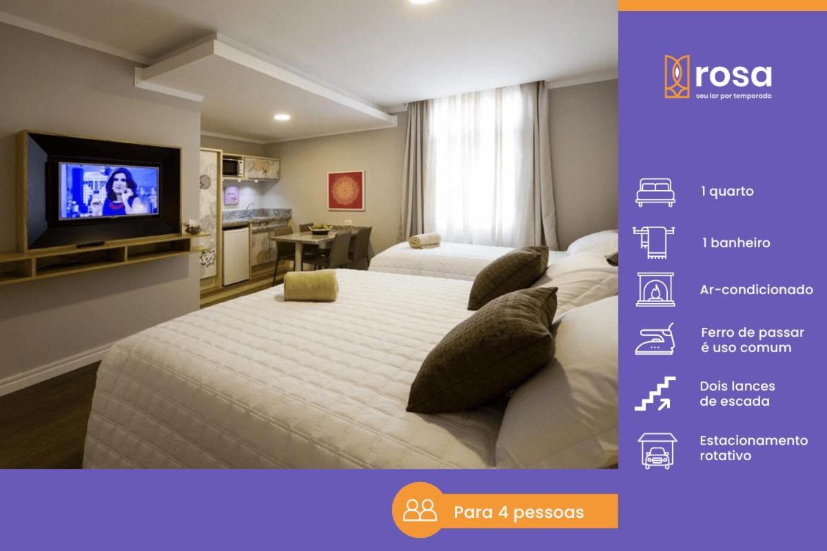 Apartamento Rosa Flat Charm Gramado Exterior foto